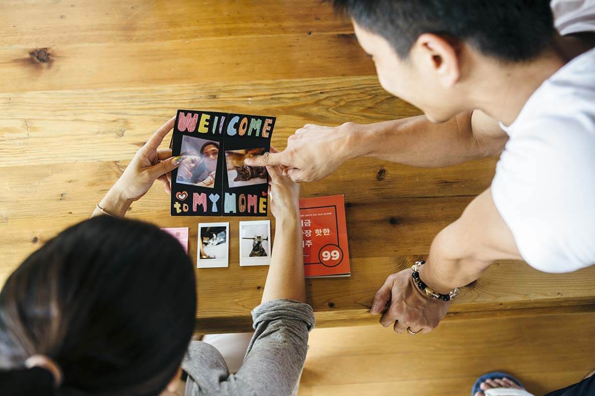 Kozueさんのリスティングを訪れたゲストからの手作りのメッセージカード