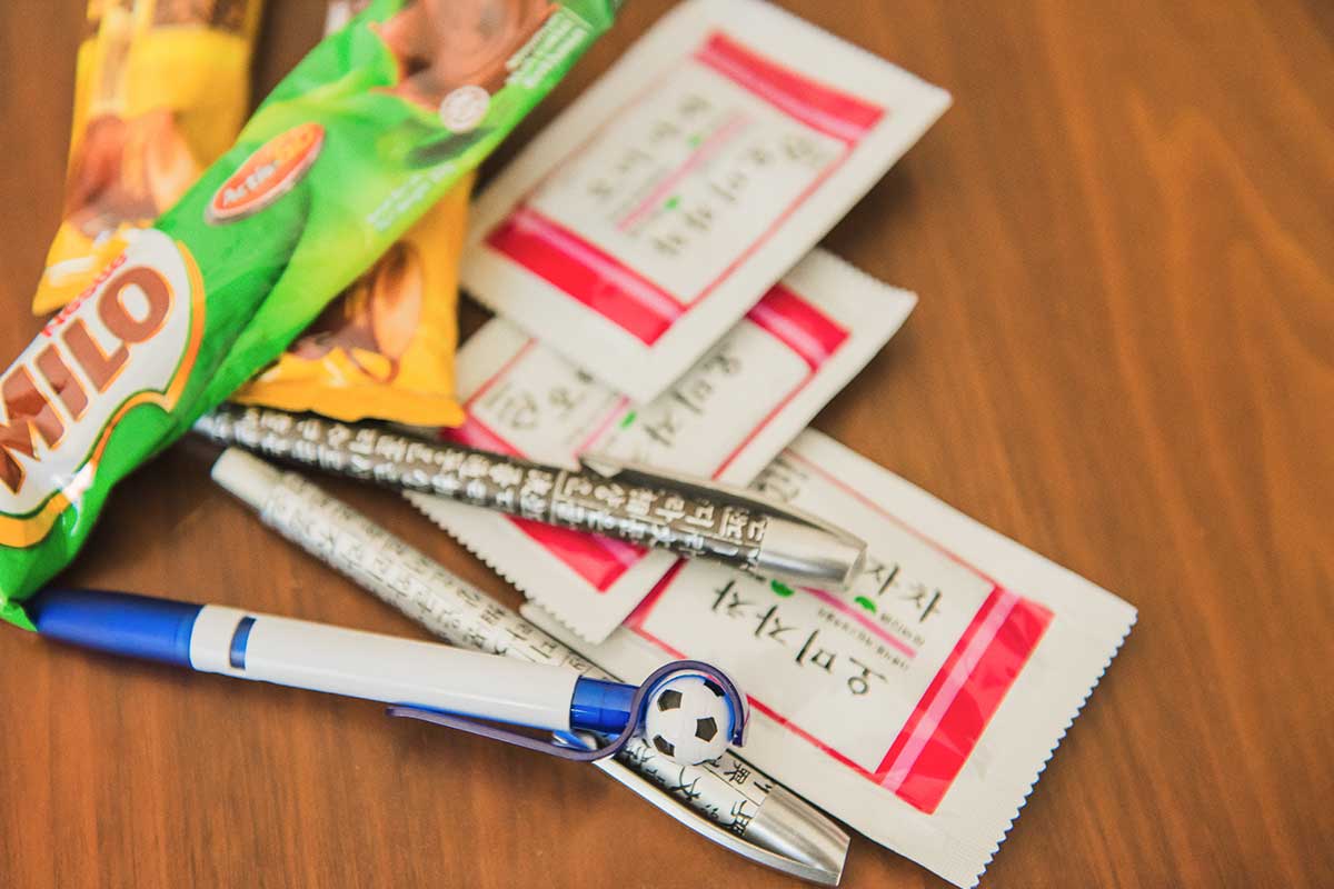 ゲストからお土産としてプレゼントされた品々