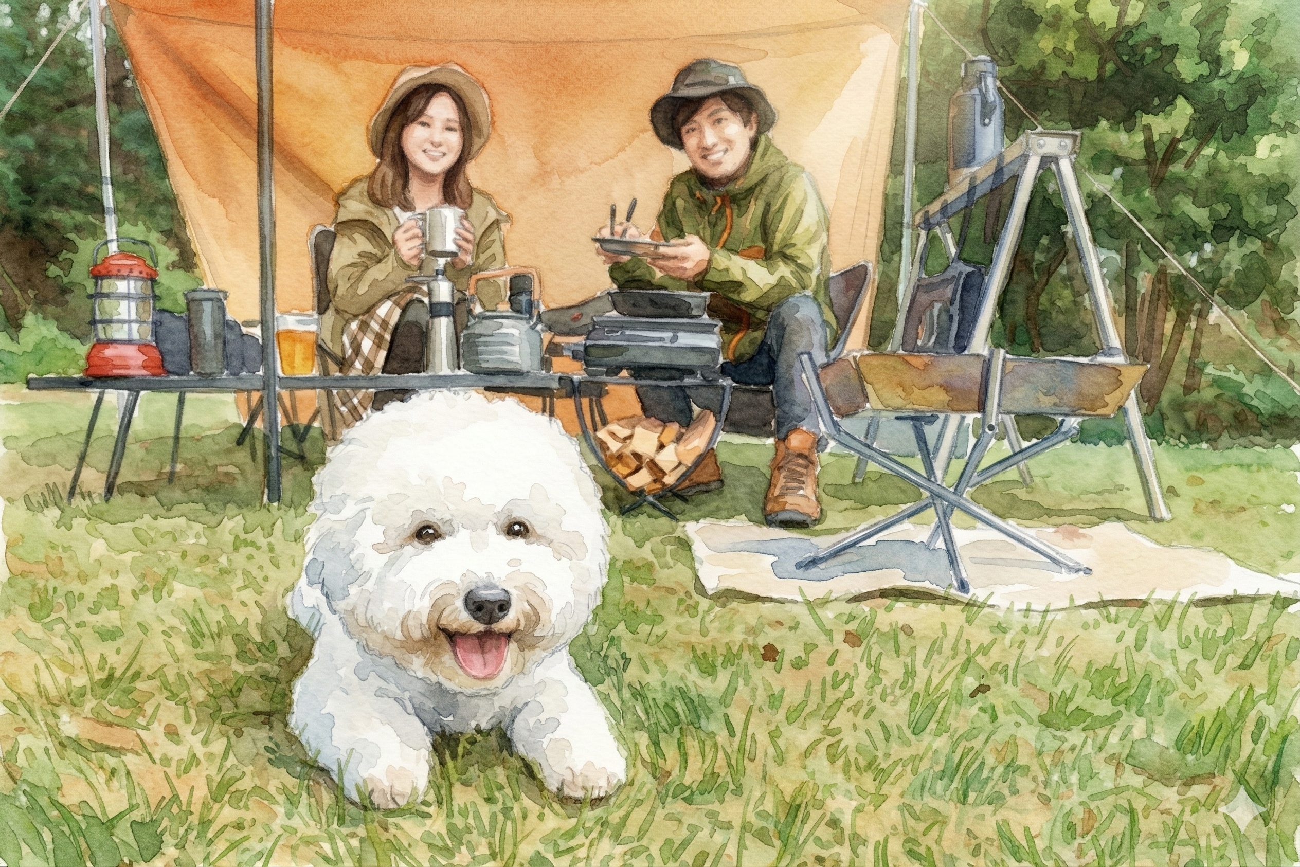 走り回れる芝生お庭で、愛犬も羽が伸ばしてリラックス