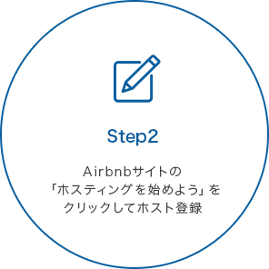 STEP2 Airbnbサイトの「ホスティングを始めよう」をクリックしてホスト登録