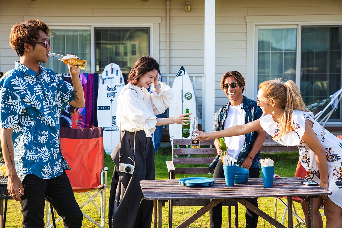 サンセットと日焼けとほろ酔いに染まるみんなの笑顔は、満足度200%。