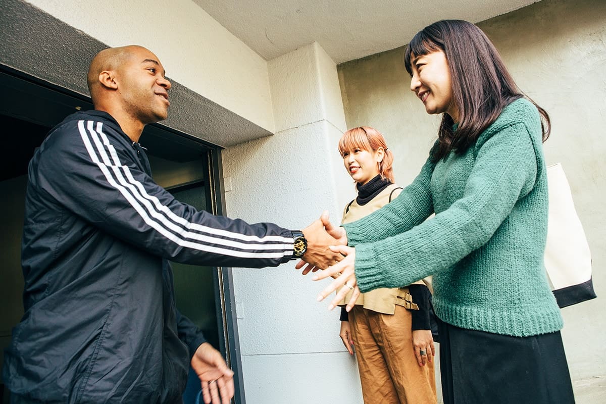 開催場所で体験ホストと初対面。