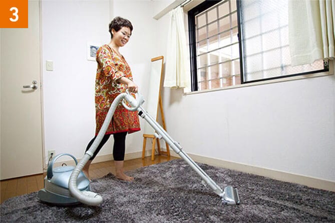 ゲストルームを掃除します